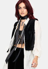 Frankie Velour Beaded Waistcoat