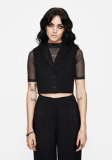 Thora Embroidered Crop Waistcoat