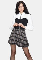 Adelinda Cotton Corset Detail Zip Front Shirt