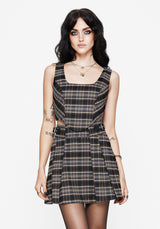 Aiden Check Buckle Detail Mini Skirt