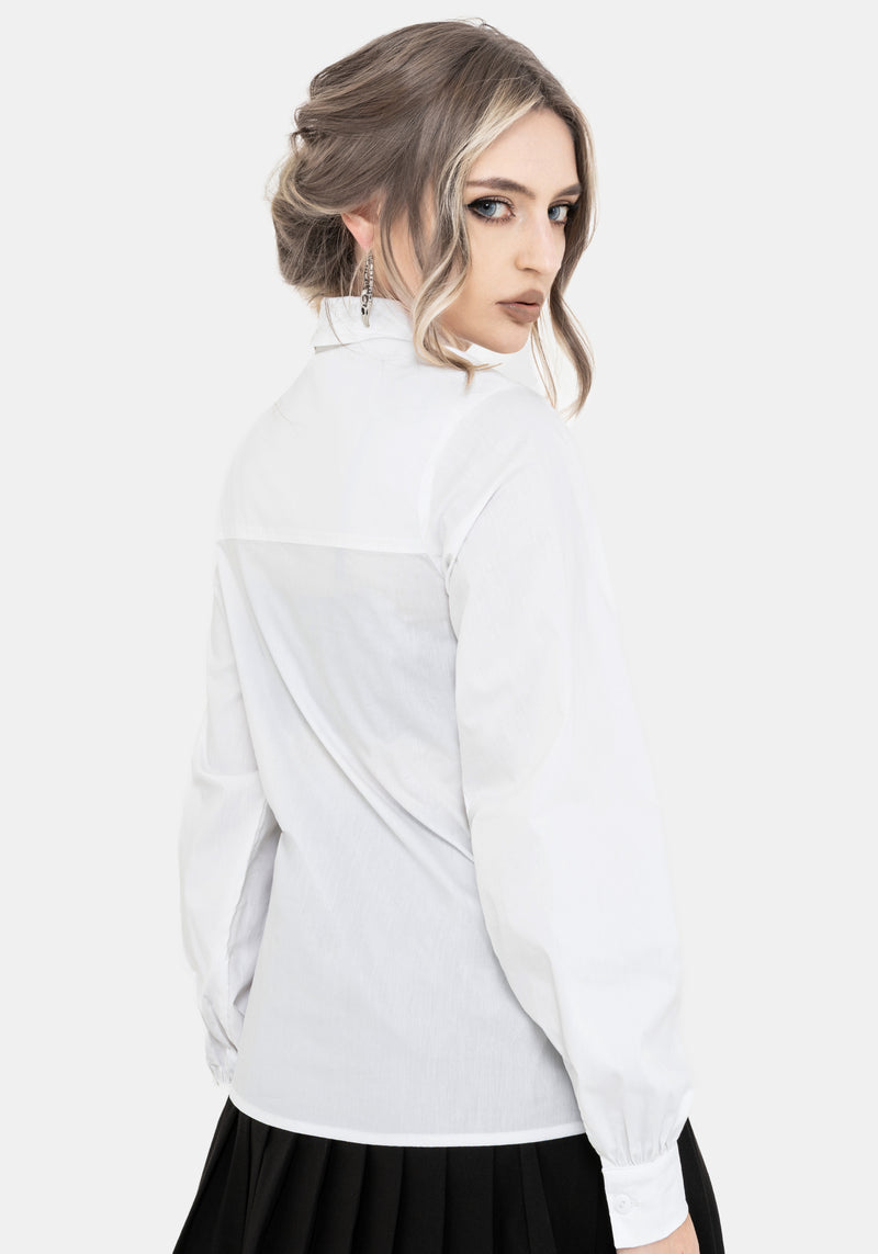 Despair Cotton Thistle Embroidered Button Up Shirt