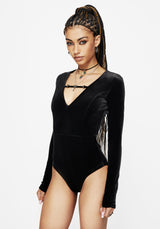 Venin Snake Charm Velour Bodysuit