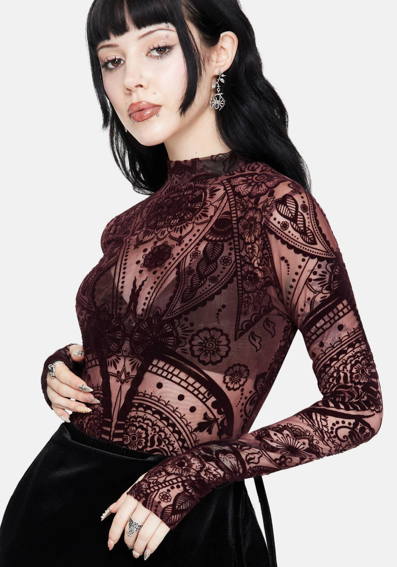 Loveday Paisley Printed High Neck Top