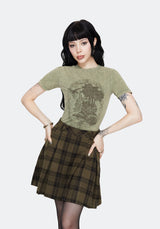 Thymus Graphic Print Fitted Cotton T-Shirt