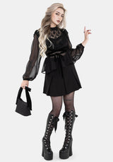 Myr Contrast Ruffle Lace Blouse