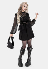 Myr Contrast Ruffle Lace Blouse