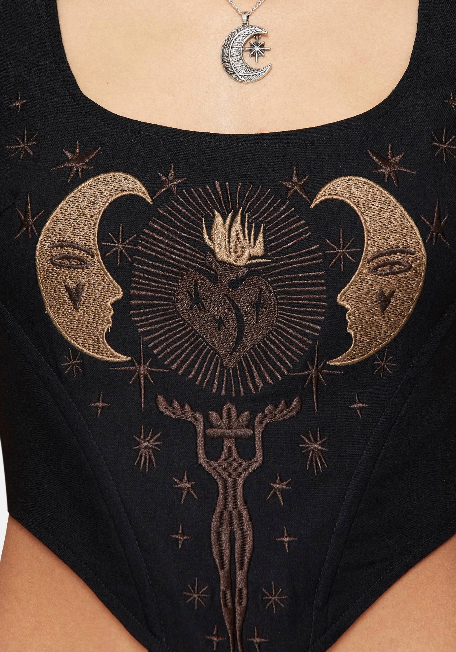 Volara Celestial Moon Embroidered Corset – Disturbia