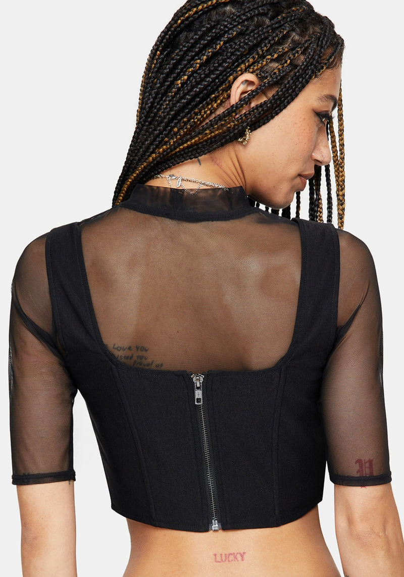 Volara Celestial Moon Embroidered Corset