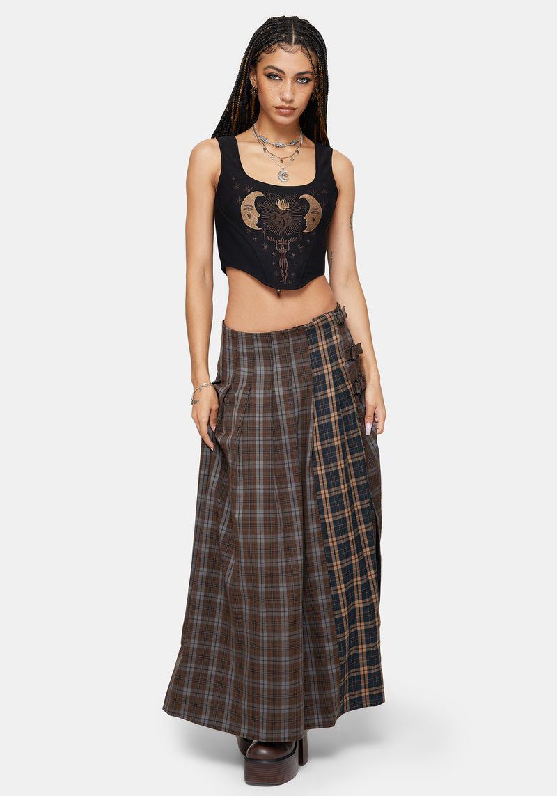 Volara Celestial Moon Embroidered Corset