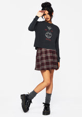 Anointing Long Sleeve Graphic Jersey Crop Top