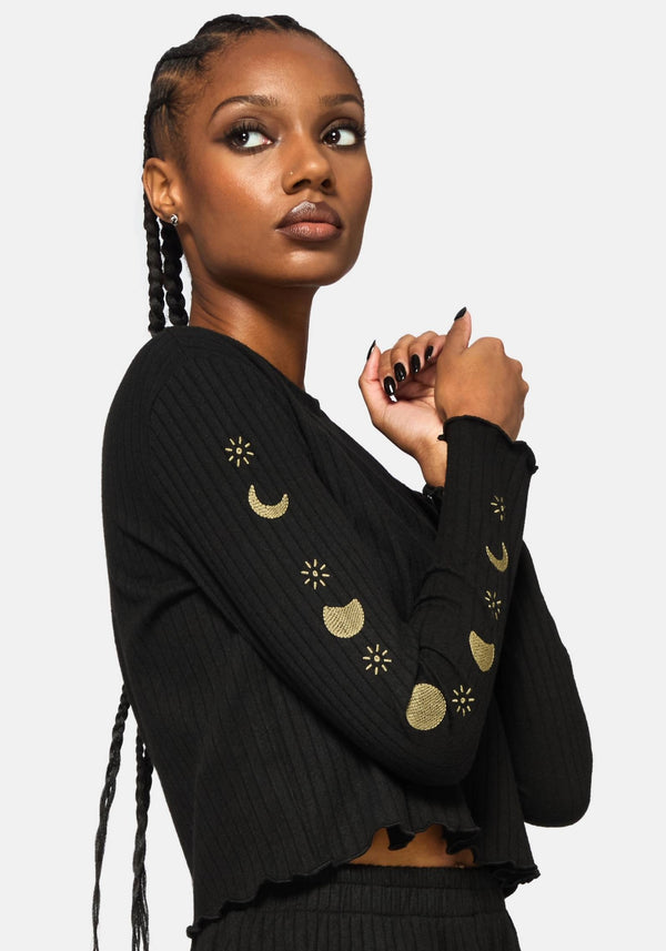 Griffinfly Embroidered Long Sleeved Pyjama Top