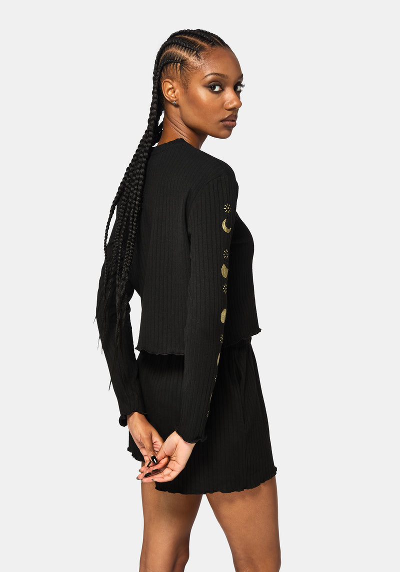 Griffinfly Embroidered Long Sleeved Pyjama Top