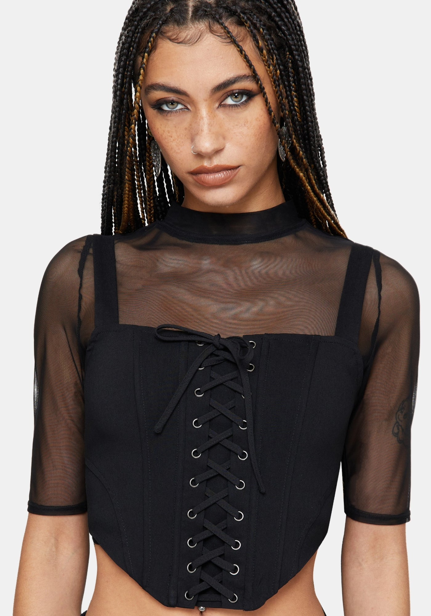 Miranda Lace Up Corset Top – Disturbia