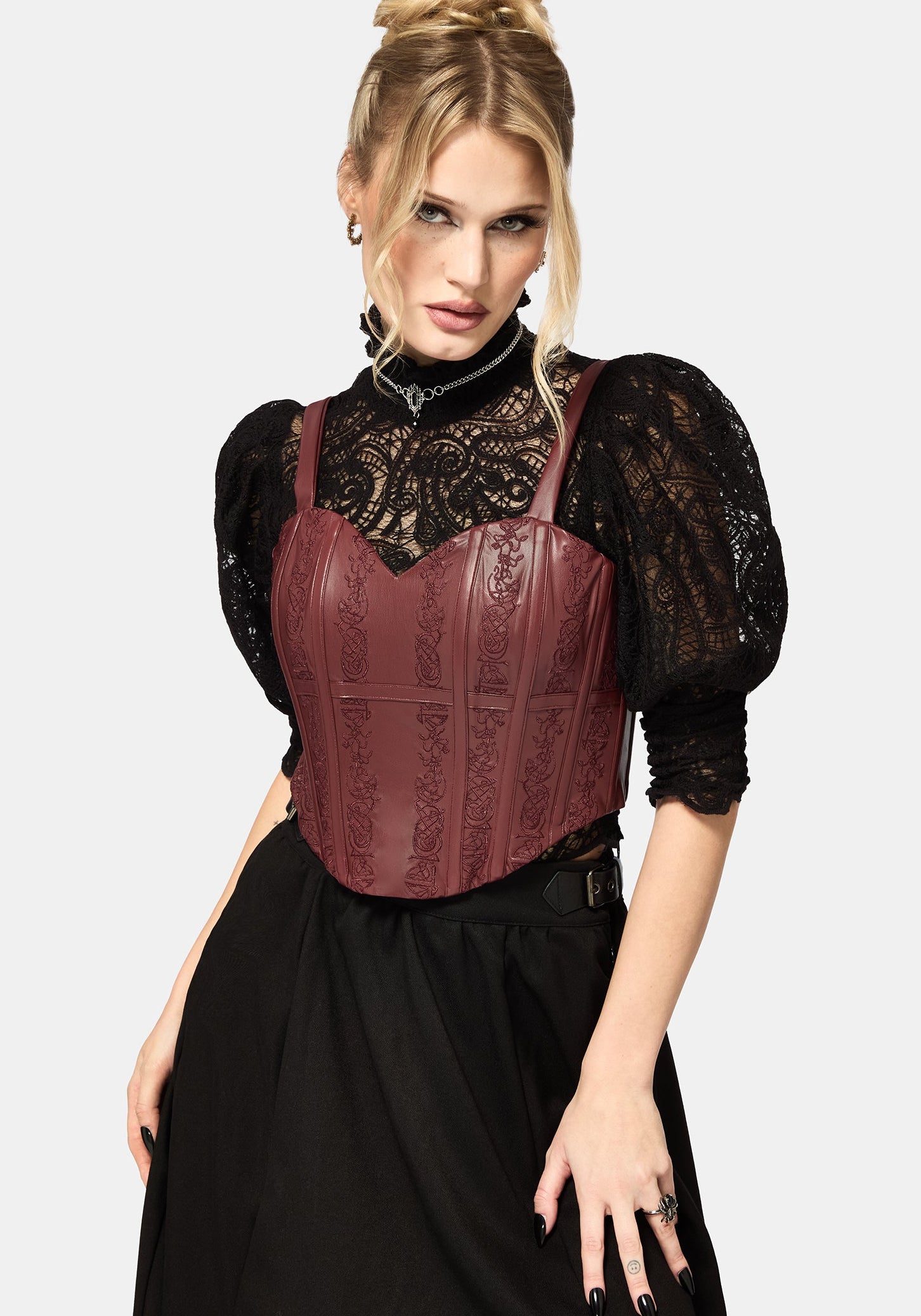 Rouvelle PU Red Corset