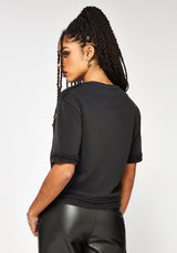 Irla Embroidered Short Sleeve Button Down Sweat