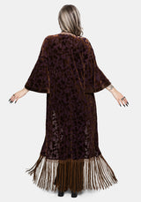 Sienna Devore Fringe Kimono