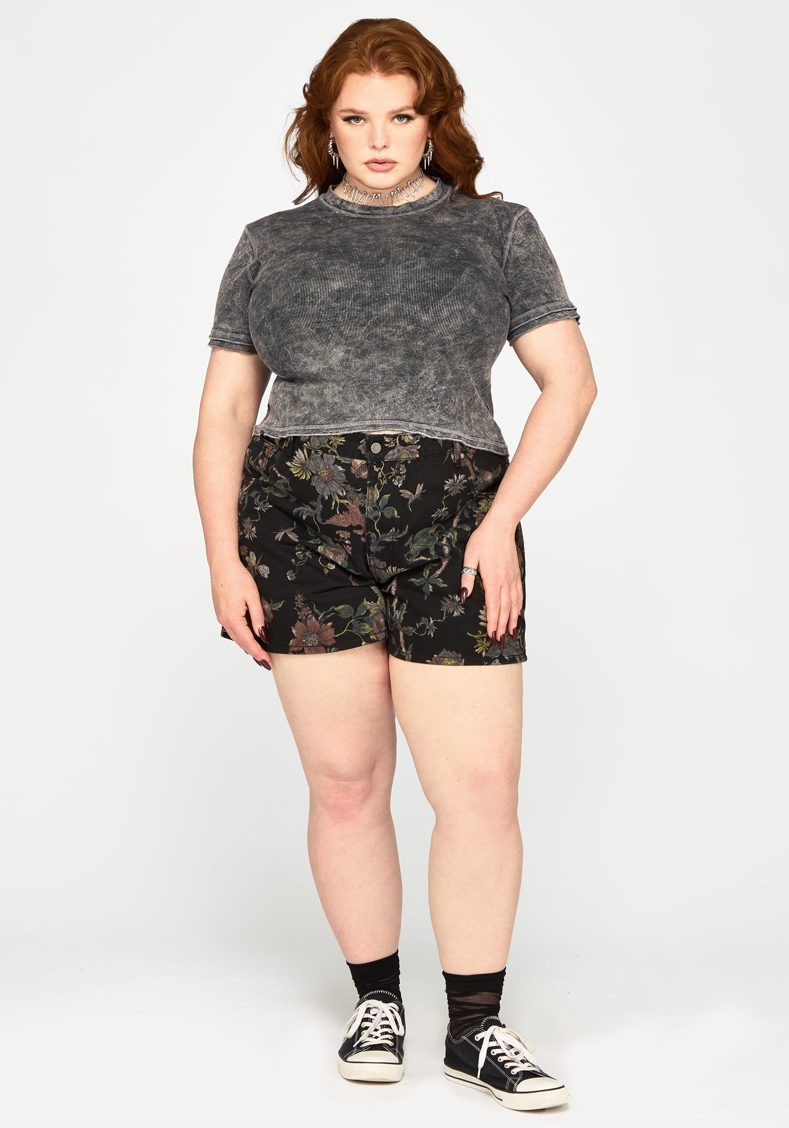 Stori Ribbed Short Sleeve T-Shirt - Black