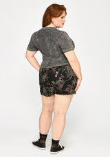 Stori Ribbed Short Sleeve T-Shirt - Black