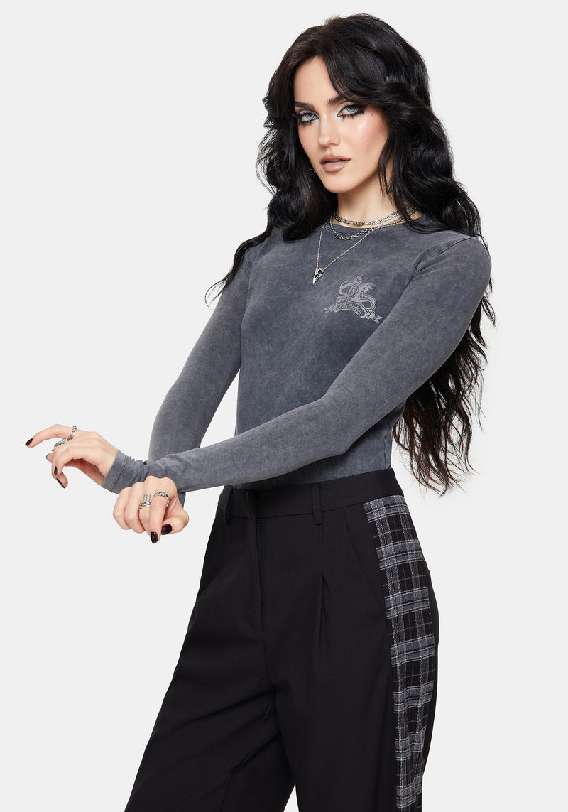 Wyn Dragon Long Sleeved Fitted Tee