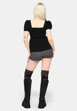 Genevra Embroidered Babydoll Top UK 6