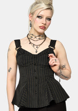 Jenna Stripe D-Ring Buckle Cami Top