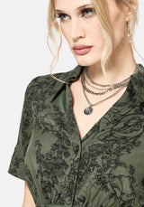 Orla Foxglove Potion Crop Short Sleeved Shirt