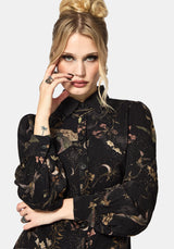 Harpyiai Print Tie Up Shirt