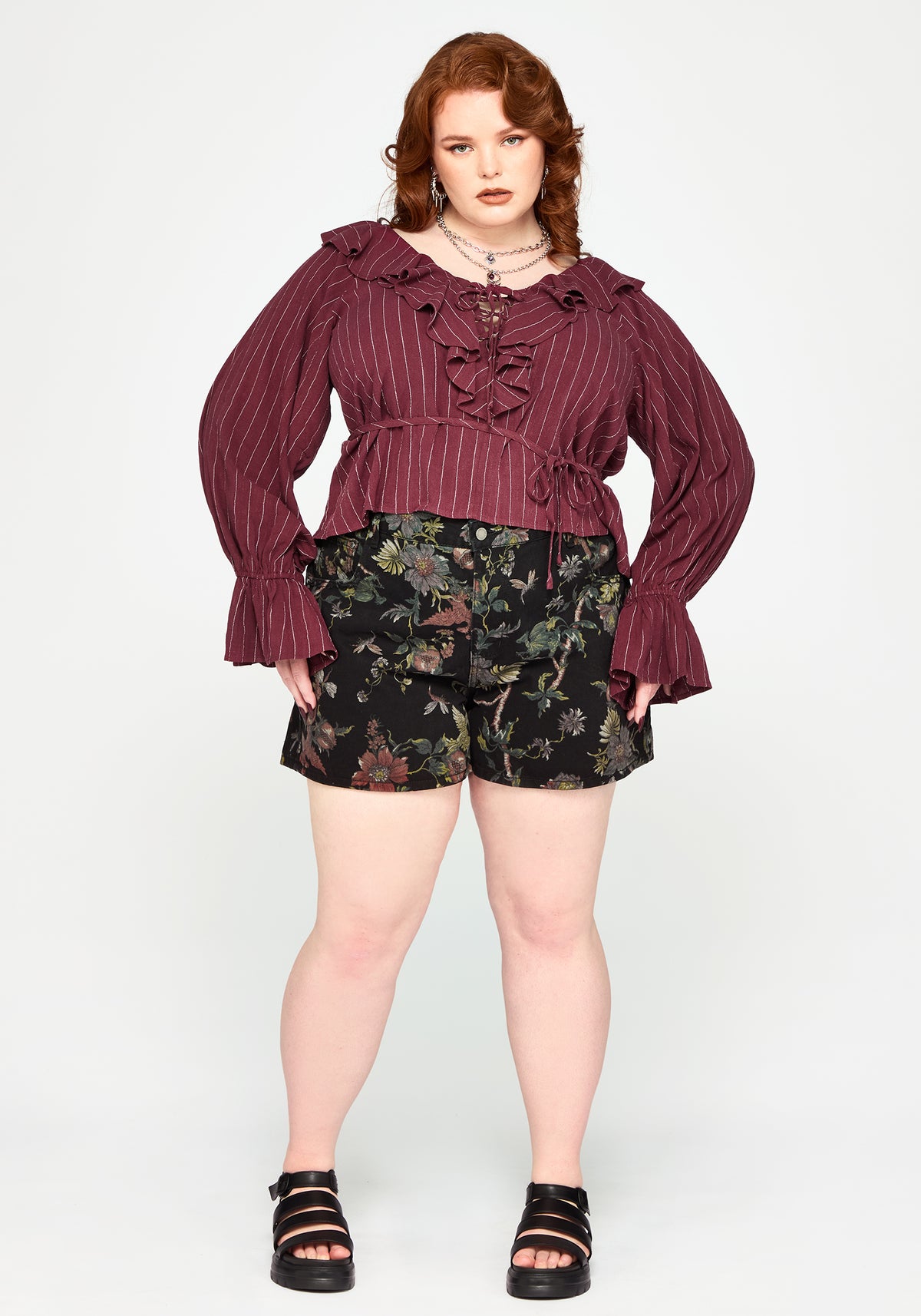 Rue Stripe Voile Pirate Blouse