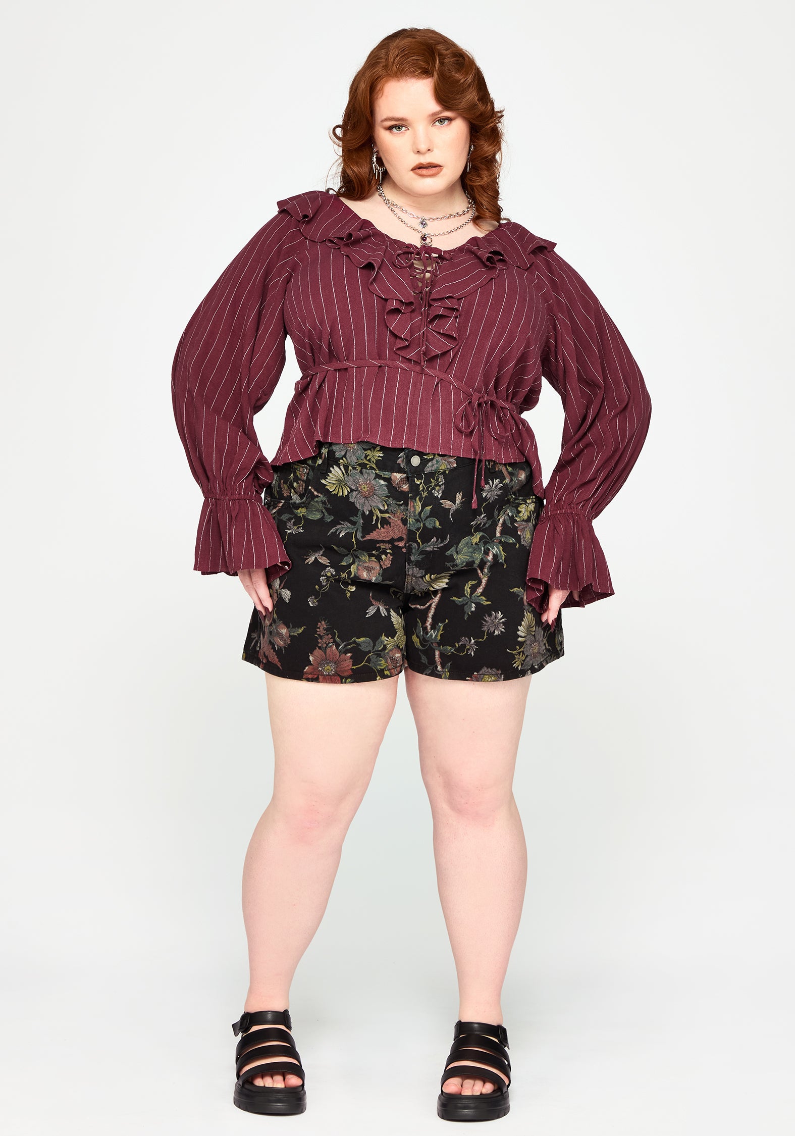 Rue Stripe Voile Pirate Blouse