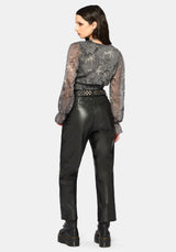 Merunicorn Enchanted Forest Grey Chiffon Wrap Top