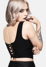 Genevra Embroidered Crop Corset Top