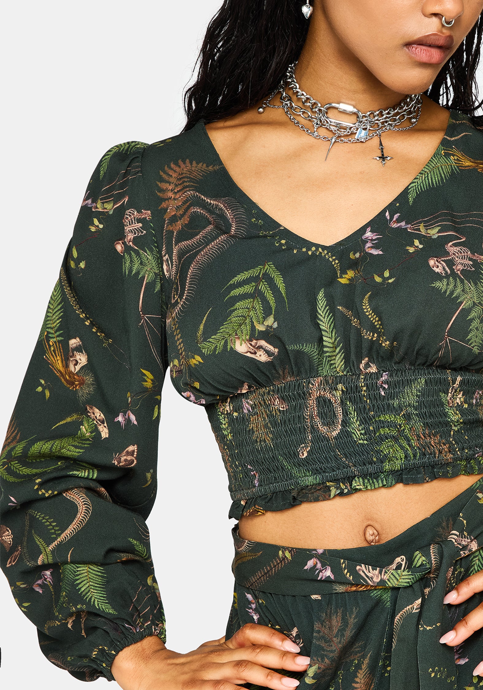 Noctaris Print Long Sleeve Top