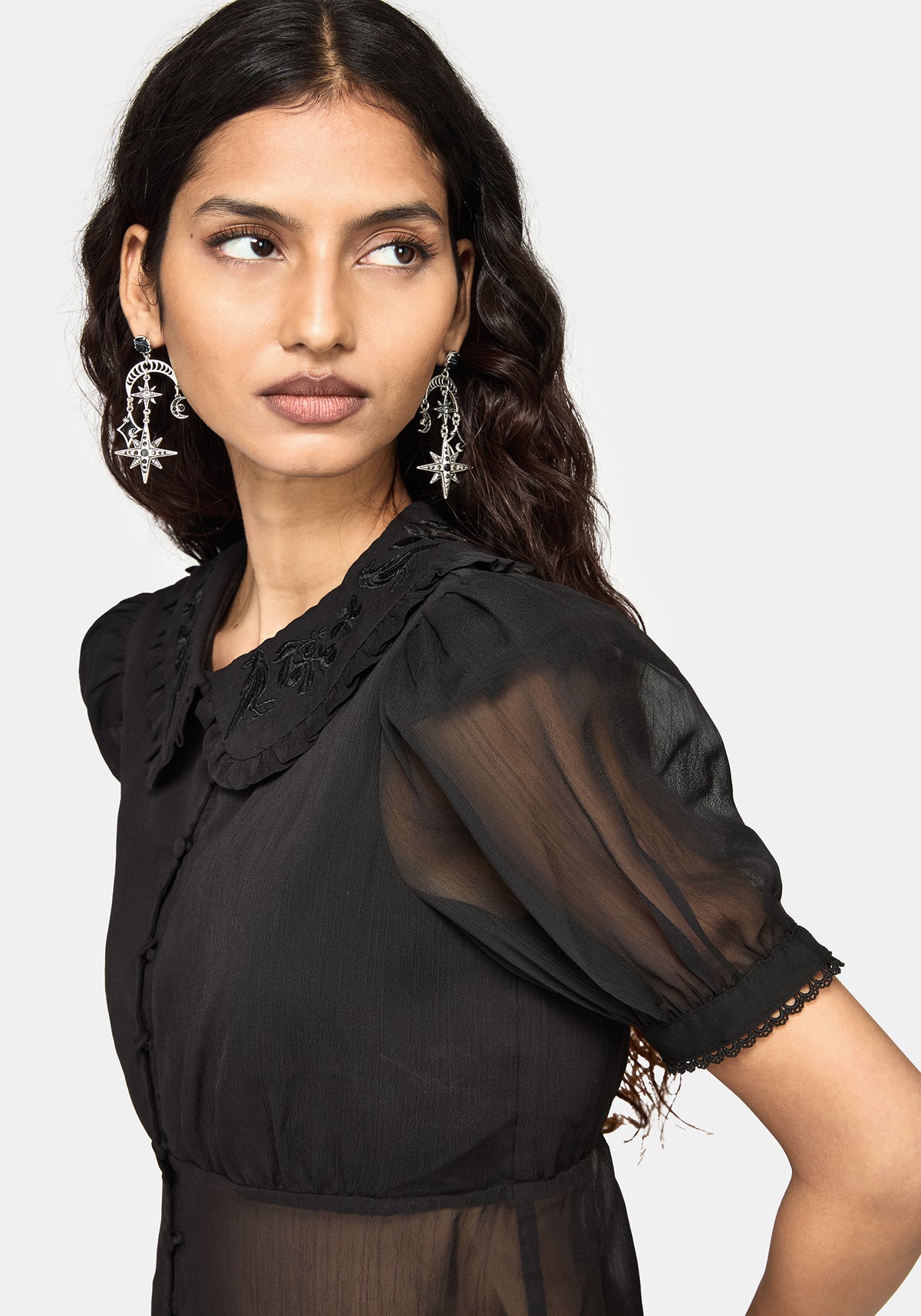 Sanct Embroidered Collar Blouse