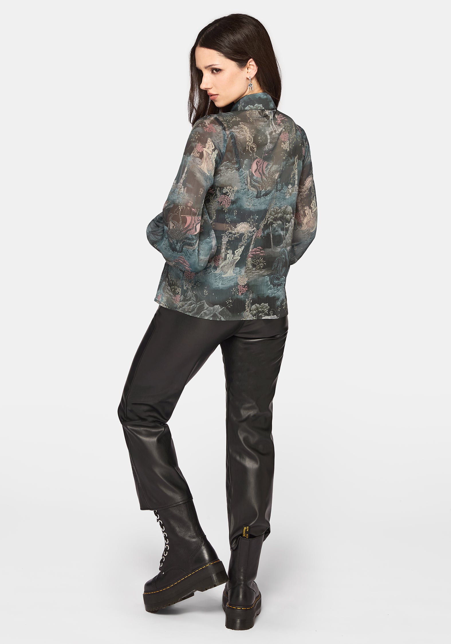 Thalassa Print Chiffon Shirt