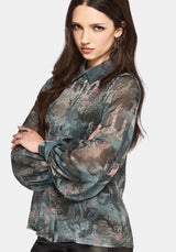 Thalassa Print Chiffon Shirt