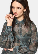 Thalassa Print Chiffon Shirt