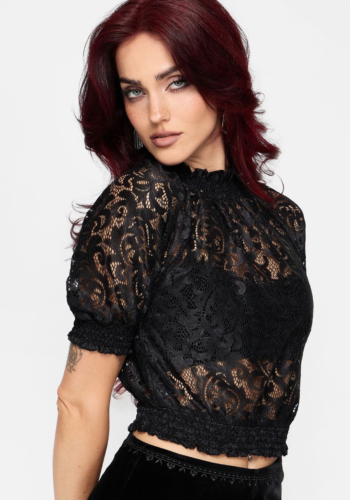 Mave Shirred Lace Blouse