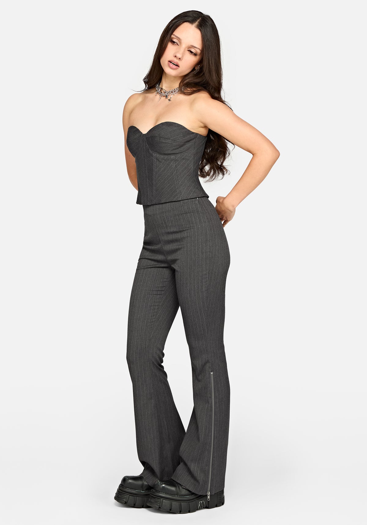 Lea Pinstripe Corset