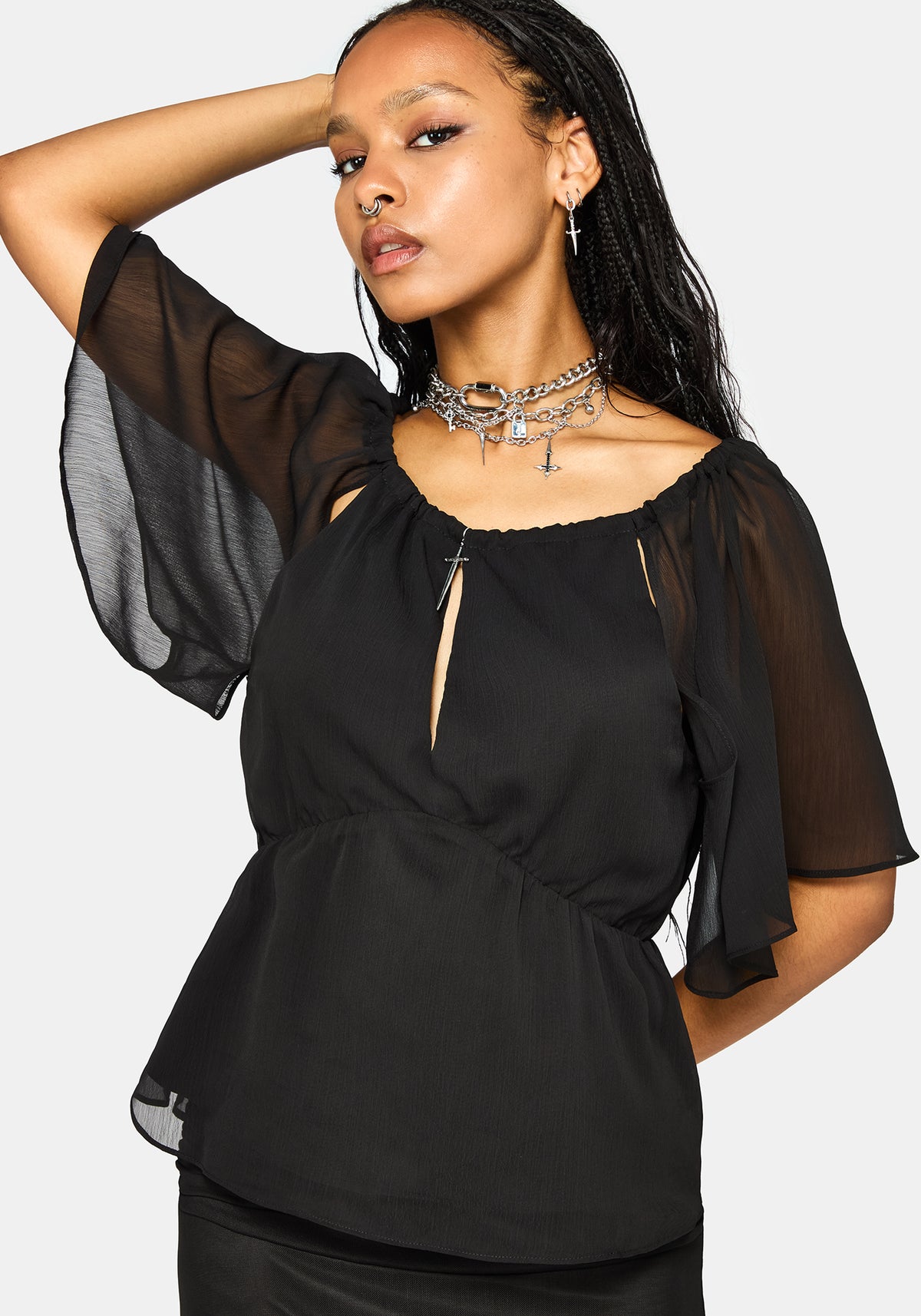Ari Angel Blouse - Black