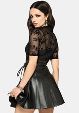 Saski Thorn Jinx Mesh Short Sleeve Top