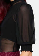 Mave Shirred Mesh Blouse UK 6