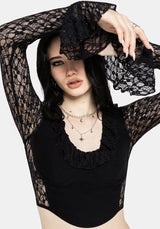Mila Long Sleeve Lace Corseted Top