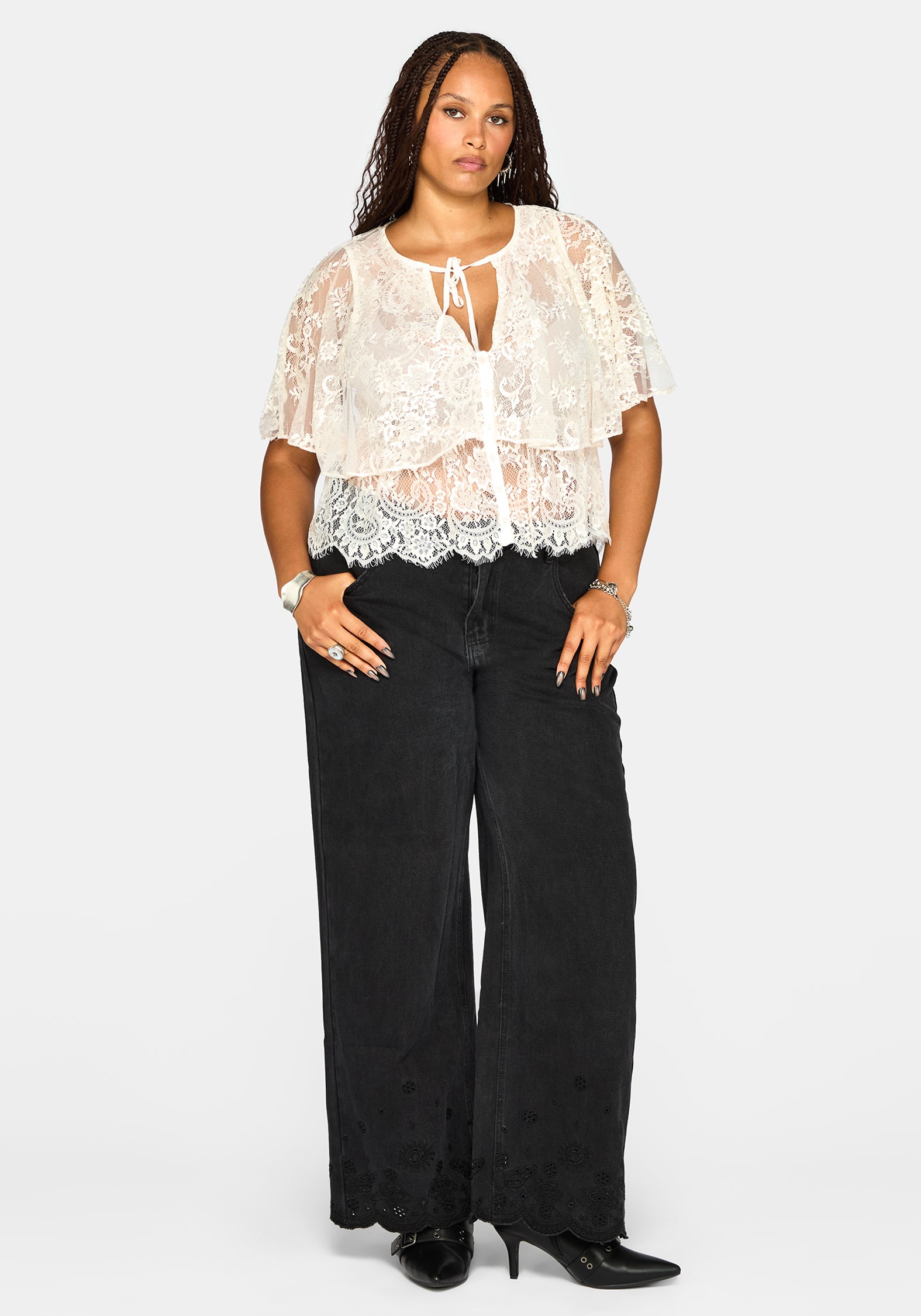 Ania Lace Cape Top