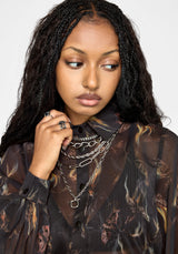 Ember Moth Cinch Waist Chiffon Shirt