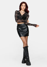 Zuri Button Down Lace Printed Shirt