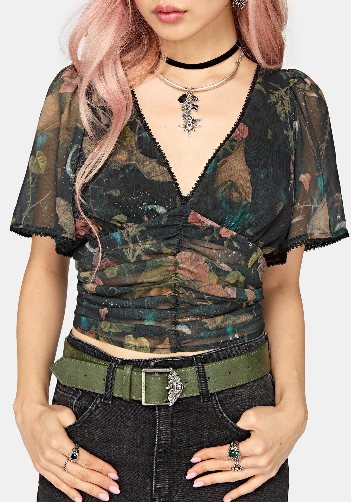 Atilla Print Chiffon Blouse