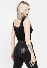 Nylah Lace Up Eyelet Corset Top UK 6