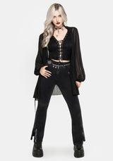 Nylah Lace Up Eyelet Corset Top UK 6