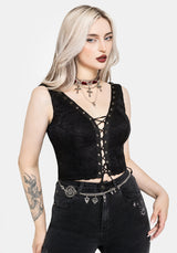 Nylah Lace Up Eyelet Corset Top UK 6