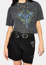 Lunar Sword Embroidered Boxy Tee